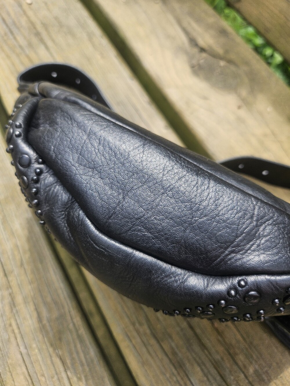 Free People Black Studded Leather Belt Bag Fanny Pack Shoulder Bag NWT - Picture 7 of 11